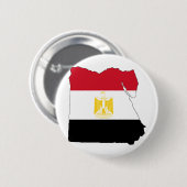 Badge Rond 5 Cm Drapeau/carte de l'Egypte (Devant & derrière)