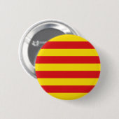 Badge Rond 5 Cm Drapeau catalan (Devant & derrière)