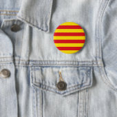 Badge Rond 5 Cm Drapeau catalan (En situation)