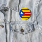 Badge Rond 5 Cm Drapeau catalan de l'indépendance de "L'Estelada (En situation)