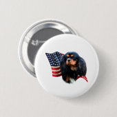 Badge Rond 5 Cm Drapeau Cavalier King Charles Spaniel (Devant & derrière)