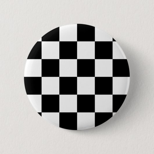 Badge Rond 5 Cm Drapeau Checkered noir et blanc d'emballage (Devant)
