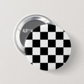 Badge Rond 5 Cm Drapeau Checkered noir et blanc d'emballage (Devant & derrière)