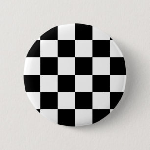 Badge Rond 5 Cm Drapeau Checkered quadrillé d'emballage