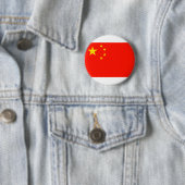 Badge Rond 5 Cm Drapeau Chine - Haute qualité (En situation)
