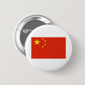 Badge Rond 5 Cm Drapeau chinois (Devant & derrière)