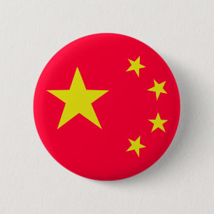 Badge Rond 5 Cm drapeau chinois de chine