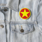Badge Rond 5 Cm Drapeau/ Cocarde du Vietnam (En situation)