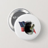 Badge Rond 5 Cm Drapeau Collie hérissé (Devant & derrière)