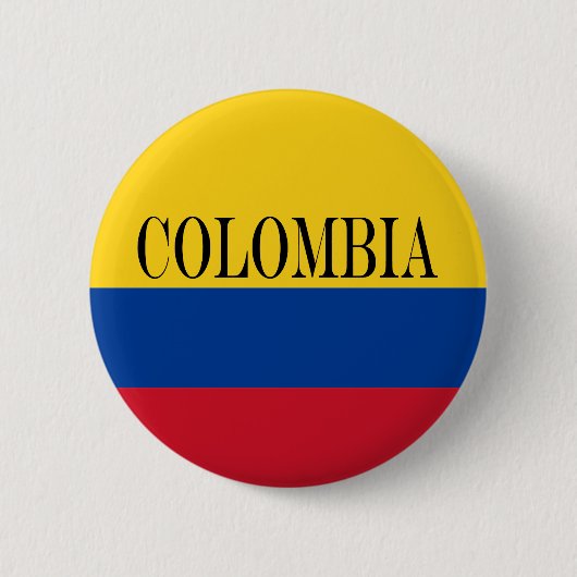 Badge Rond 5 Cm Drapeau Colombie - Bandera De Colombia (Devant)