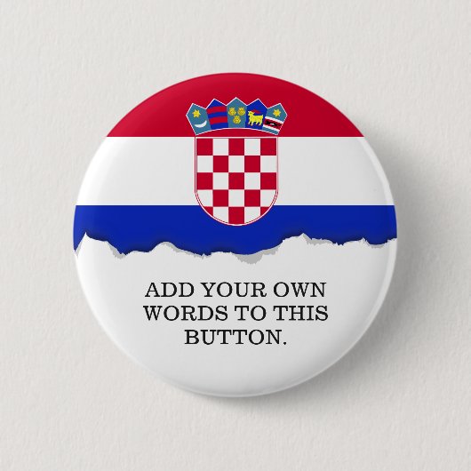 Badge Rond 5 Cm Drapeau croate (Devant)