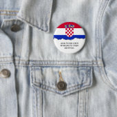 Badge Rond 5 Cm Drapeau croate (En situation)