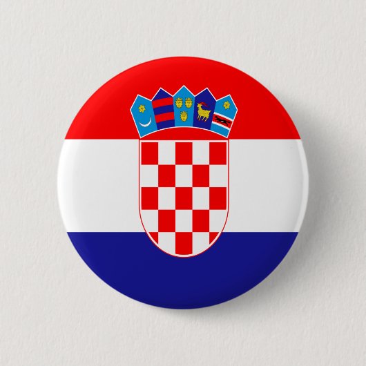 Badge Rond 5 Cm Drapeau croate (Devant)