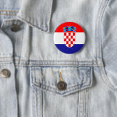 Badge Rond 5 Cm Drapeau croate (En situation)