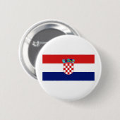 Badge Rond 5 Cm Drapeau Croatie (Devant & derrière)