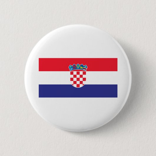 Badge Rond 5 Cm Drapeau Croatie (Devant)