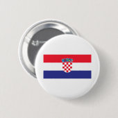 Badge Rond 5 Cm Drapeau Croatie (Devant & derrière)