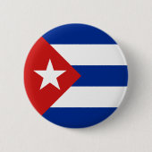 Badge Rond 5 Cm Drapeau Cuba (Devant)