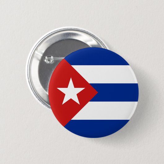 Badge Rond 5 Cm Drapeau Cuba (Devant & derrière)
