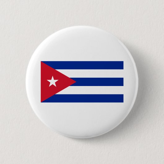 Badge Rond 5 Cm Drapeau Cuba (Devant)