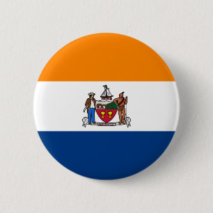 Badge Rond 5 Cm Drapeau d'Albany, New York