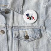 Badge Rond 5 Cm Drapeau dalmate (En situation)