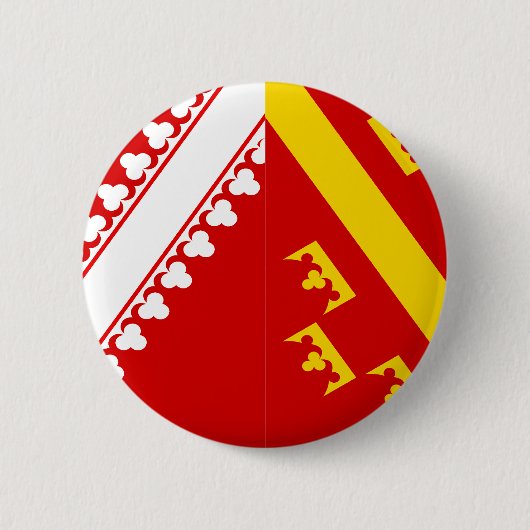 Badge Rond 5 Cm Drapeau d'Alsace (vieille), France (Devant)