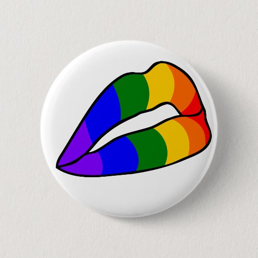BADGE ROND 5 CM DRAPEAU D'ARC-EN-CIEL (Devant)