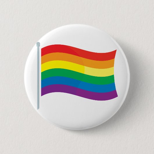Badge Rond 5 Cm Drapeau d'arc-en-ciel (Devant)