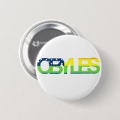 Badge Rond 5 Cm Drapeau d'arc-en-ciel d'OBYLES (Devant & derrière)