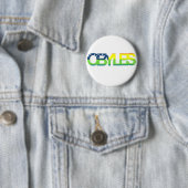 Badge Rond 5 Cm Drapeau d'arc-en-ciel d'OBYLES (En situation)