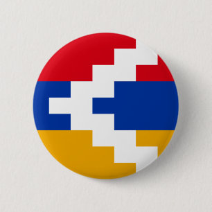 Badge Rond 5 Cm Drapeau d'Artsakh (Haut-Karabagh)