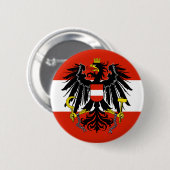Badge Rond 5 Cm Drapeau d'Autriche avec armoiries (Devant & derrière)