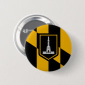 Badge Rond 5 Cm Drapeau de Baltimore (Devant & derrière)