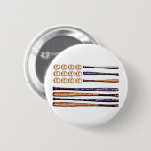 Badge Rond 5 Cm drapeau de base-ball (Devant & derrière)