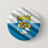 Badge Rond 5 Cm Drapeau de Bavière (Devant)