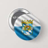 Badge Rond 5 Cm Drapeau de Bavière (Devant & derrière)
