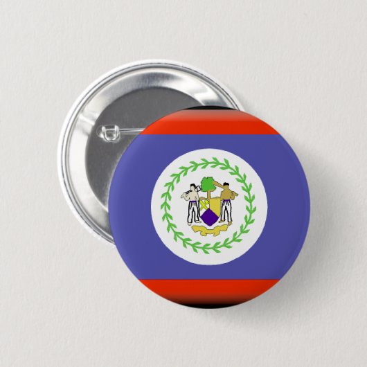 Badge Rond 5 Cm Drapeau de Belize (Devant & derrière)
