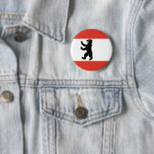 Badge Rond 5 Cm Drapeau de Berlin Bouton (En situation)