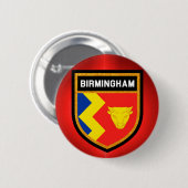 Badge Rond 5 Cm Drapeau de Birmingham (Devant & derrière)