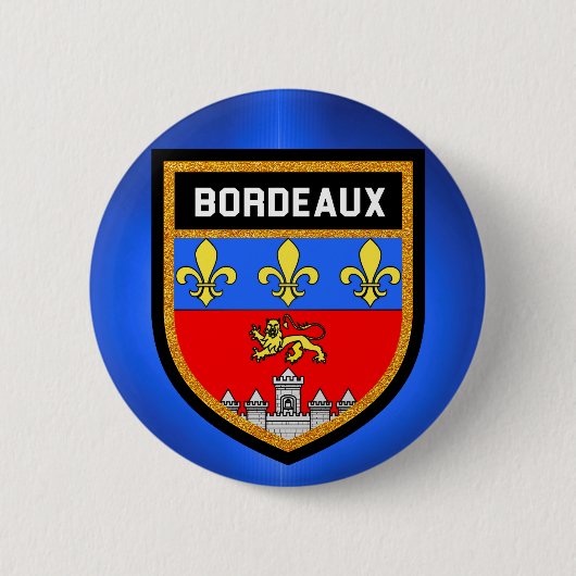Badge Rond 5 Cm Drapeau de Bordeaux (Devant)