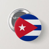 Badge Rond 5 Cm Drapeau de bouton du Cuba (Devant & derrière)