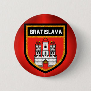 Badge Rond 5 Cm Drapeau de Bratislava
