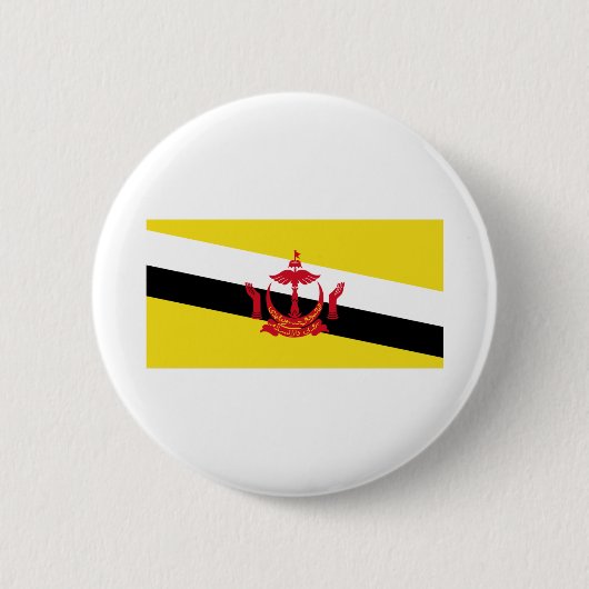 Badge Rond 5 Cm Drapeau de Brunei (Devant)