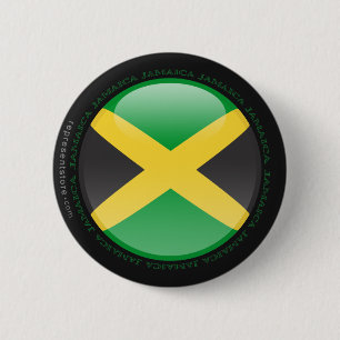 Badge Rond 5 Cm Drapeau de bulle de la Jamaïque