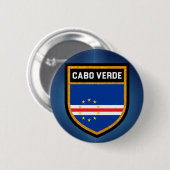 Badge Rond 5 Cm Drapeau de Cabo Verde (Devant & derrière)