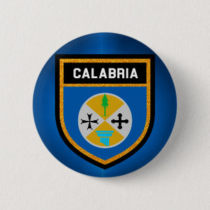 Badge Rond 5 Cm Drapeau de Calabre