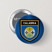 Badge Rond 5 Cm Drapeau de Calabre (Devant & derrière)
