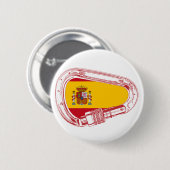 Badge Rond 5 Cm Drapeau de carabinier espagnol (Devant & derrière)