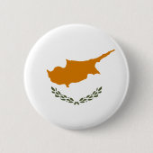 Badge Rond 5 Cm Drapeau de Chypre (Devant)